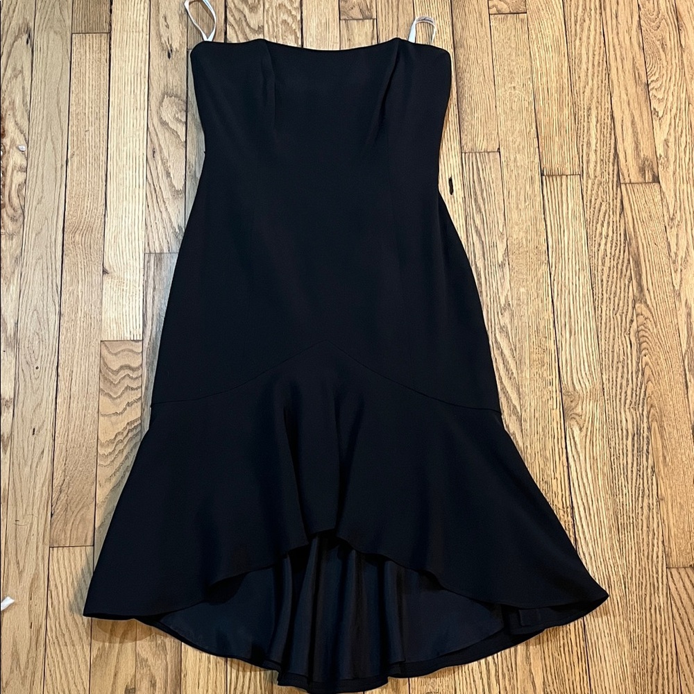 Shoshanna vintage black strapless trumpet cocktail midi dress - Picture 2 of 5